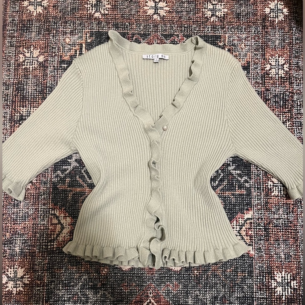 Story On Ruffled Top